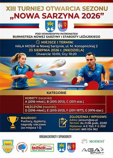 Turniej Otwarcia Sezonu w Tenisie Stolowym