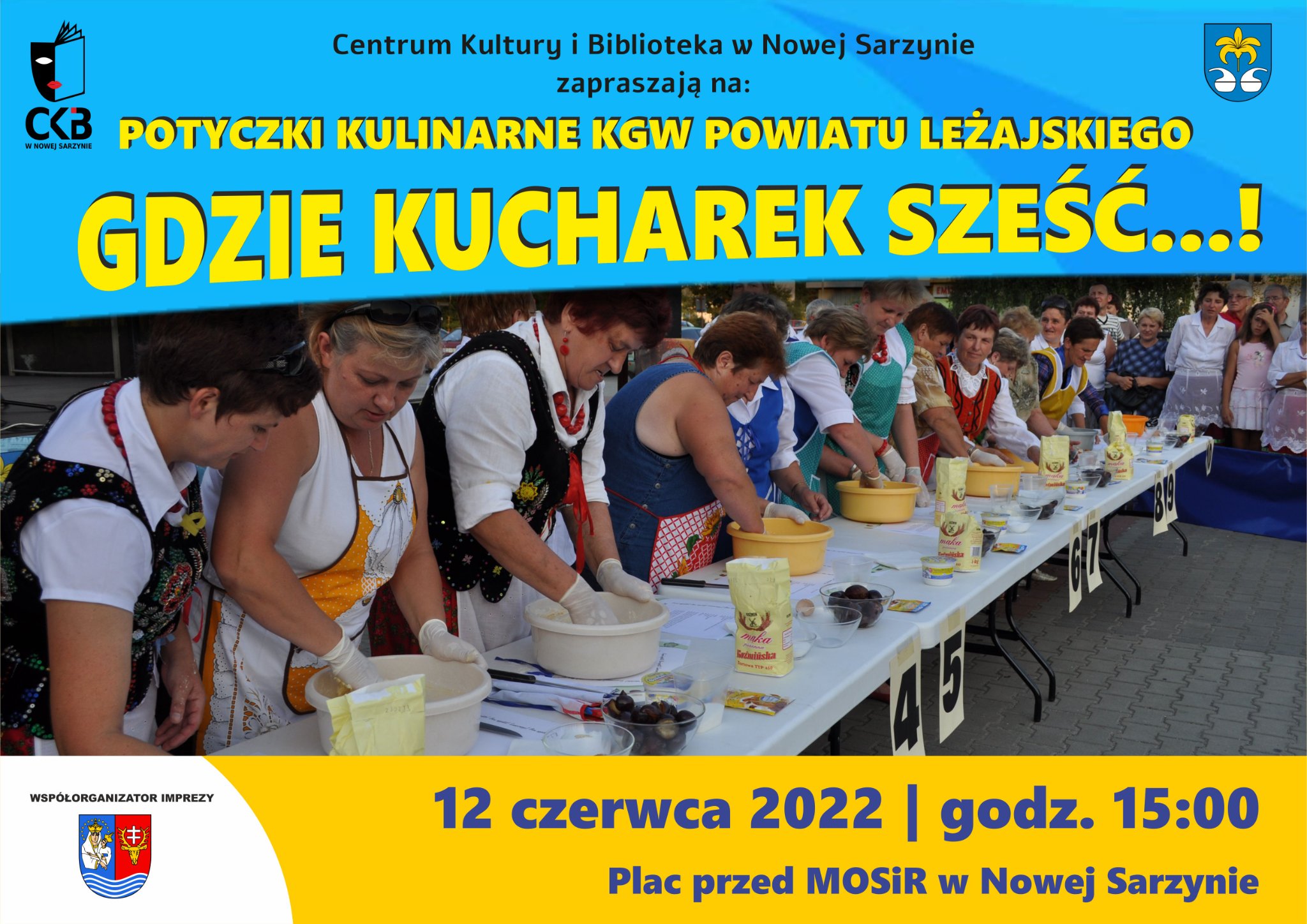 Plakat informujący o&nbsp;dacie, godzinie i&nbsp;miejscu wydarzenia