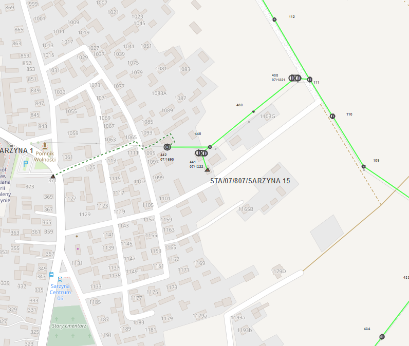mapa z&nbsp;zaznaczonym obszarem objętym wyłączeniem prądu