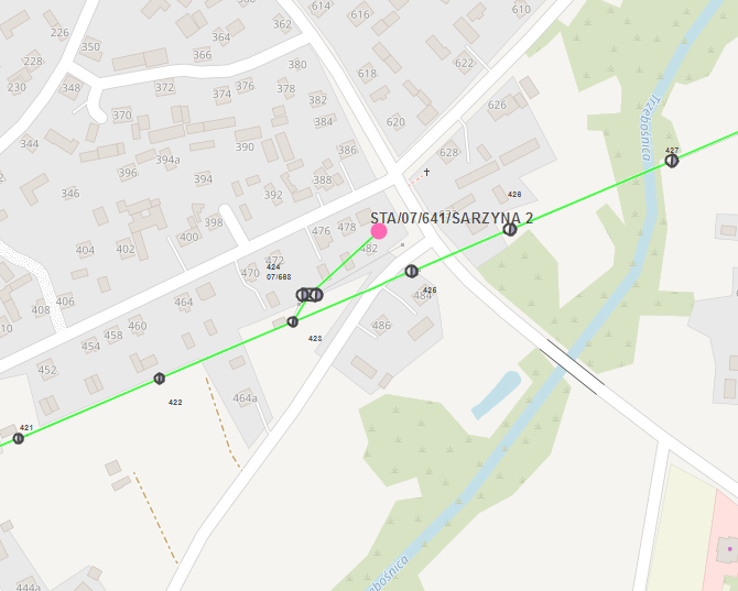 mapa z&nbsp;zaznaczonym obszarem objętym wyłączeniem prądu