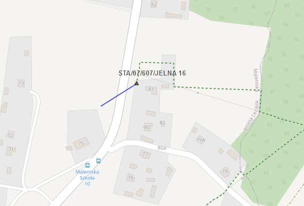 mapka z&nbsp;zaznaczonym obszarem objętym wyłączeniami energii elektrycznej
