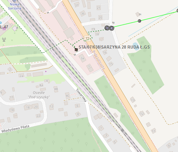 mapka z&nbsp;zaznaczonym obszarem objętym wyłączeniami energii elektrycznej