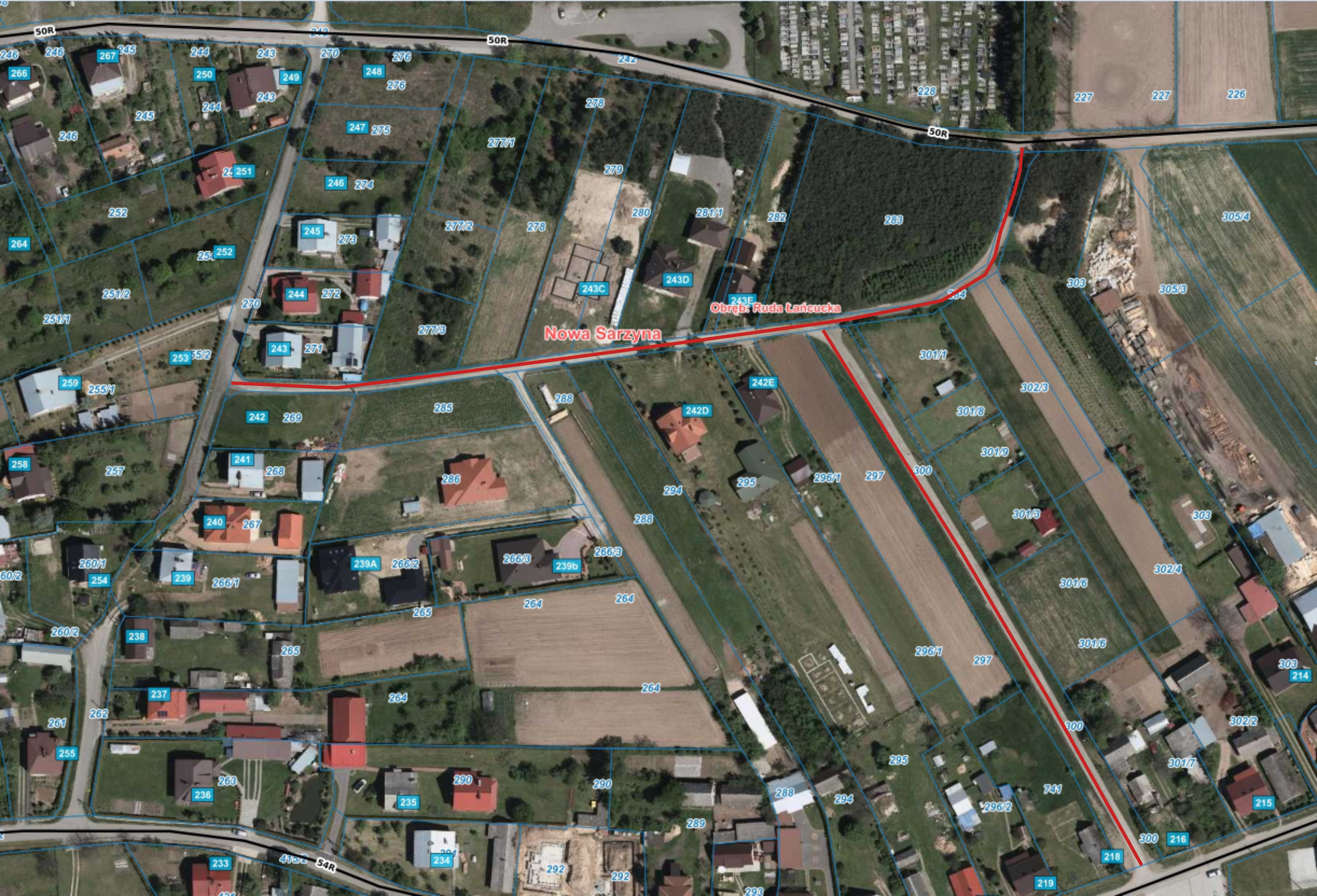 mapa określająca zakres inwestycji