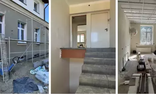 zdjęcie poglądowe z remontu buidynku