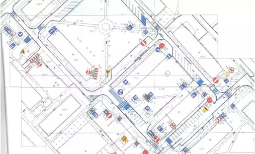 grafika poglądowa zawiera mapkę ze zmiani organizacji ruchu