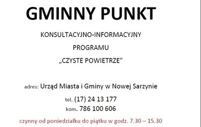 Zdjęcie do Gminny punkt programu &bdquo;Czyste Powietrze&rdquo;