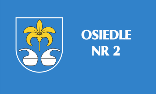 grafika przedstawia herb miasta i gminy nowa sarzyna oraz napis Osiedle Nr 2