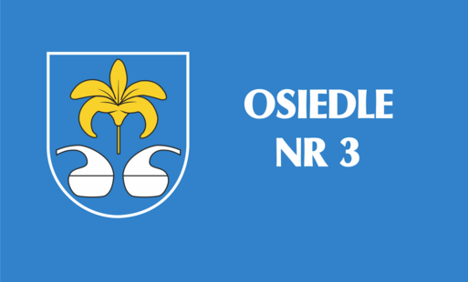 grafika przedstawia herb miasta i gminy nowa sarzyna oraz napis Osiedle Nr 3