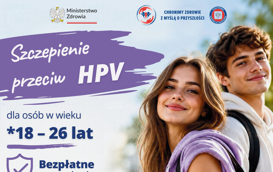 Bezpłatne szczepienia przeciwko HPV dla osób w wieku 18-26 lat